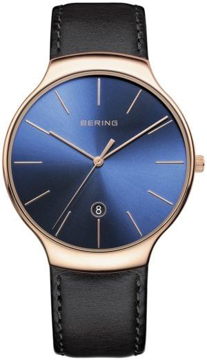 Bering Damklocka 13338-467 Classic Blå/Läder Ø27 mm