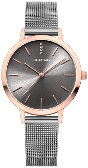 Bering Damklocka 13434-369 Classic Grå/Stål Ø34 mm