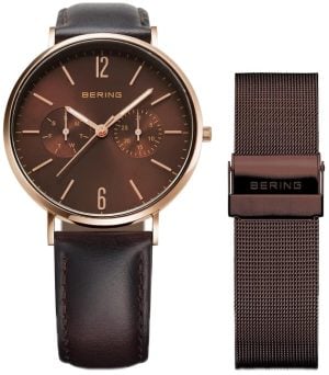 Bering Damklocka 14236-265 Classic Brun/Läder Ø36 mm