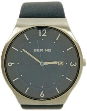Bering Herrklocka 14440-607 Classic Blå/Läder Ø40 mm