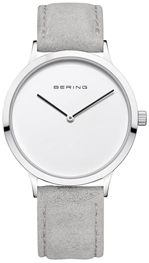 Bering Damklocka 14937-104 Classic Silverfärgad/Läder Ø37 mm