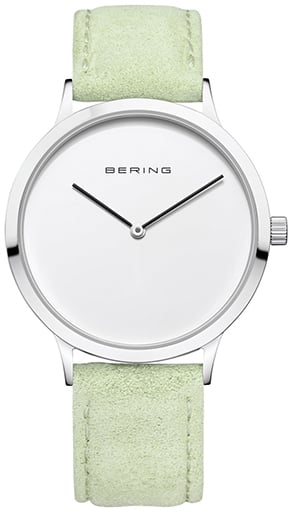 Bering Damklocka 14937-304 Classic Silverfärgad/Läder Ø37 mm