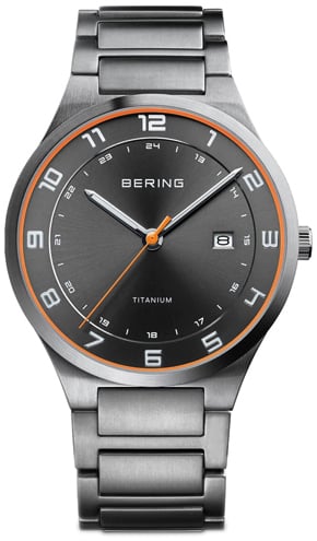 Bering Herrklocka 15139-709 Titanium Svart/Titan Ø39 mm