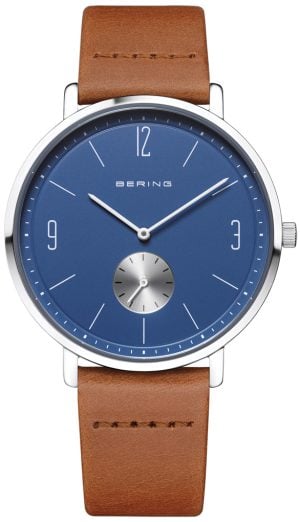 Bering 16338-507 Classic Blå/Läder Ø38 mm