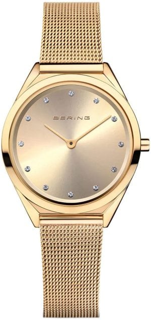 Bering Damklocka 17031-333 Ultra Slim Guld/Gulguldtonat stål Ø31 mm