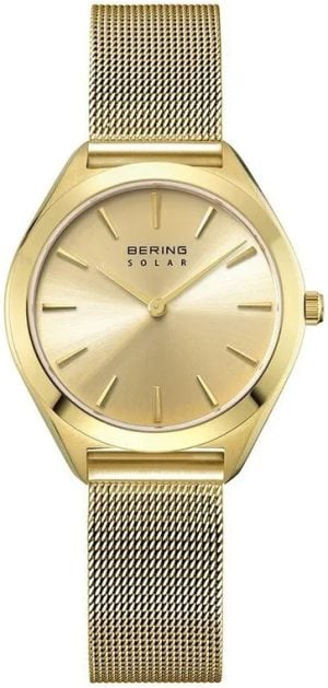 Bering Damklocka 17331-333 Solar Guld/Gulguldtonat stål Ø31 mm