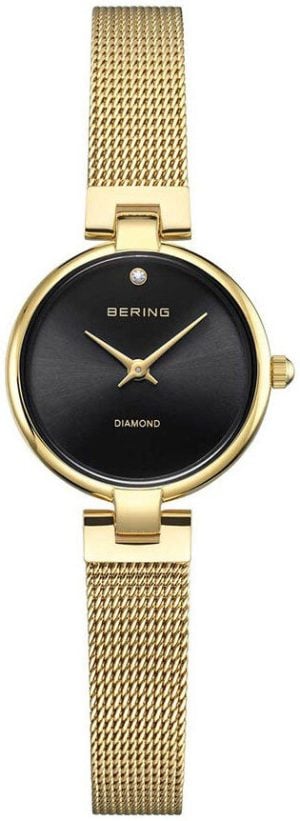 Bering Damklocka 17724-332 Classic Svart/Gulguldtonat stål Ø24 mm