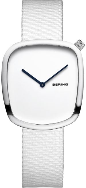 Bering Damklocka 18034-007 Classic Vit/Textil Ø30 mm