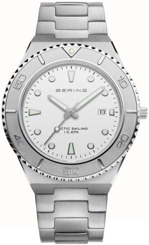 Bering Herrklocka 18940-704 Classic Vit/Stål Ø40 mm