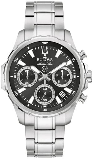 Bulova Herrklocka 96B467 Marine Star Svart/Stål Ø43 mm
