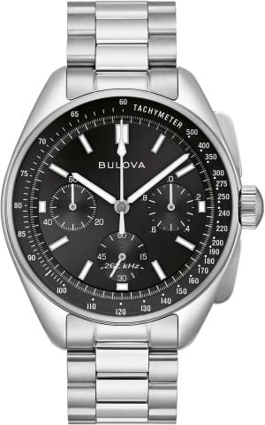Bulova Herrklocka 96K111 Lunar Pilot Svart/Stål Ø43.5 mm
