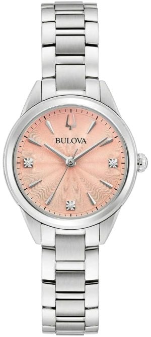 Bulova Damklocka 96P254 Sutton Rosa/Stål Ø28 mm