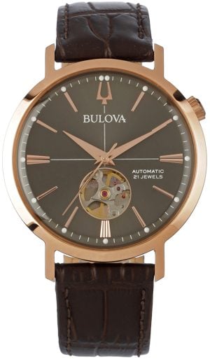 Bulova Herrklocka 97A171 Grå/Läder Ø41.2 mm
