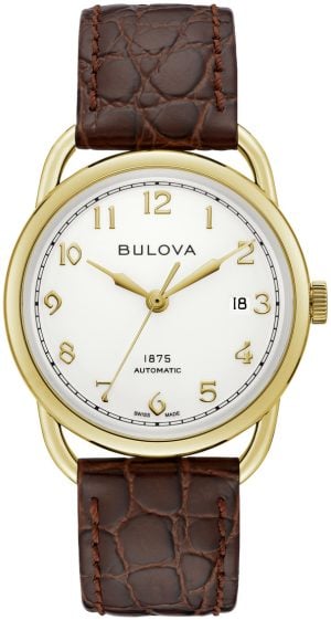 Bulova Herrklocka 97B189 Vit/Läder Ø38.45 mm