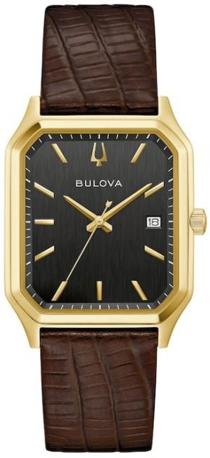 Bulova Damklocka 97B235 Tony Bennett Svart/Läder