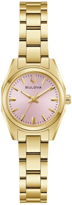 Bulova Damklocka 97L187 Surveyor Rosa/Gulguldtonat stål Ø23 mm