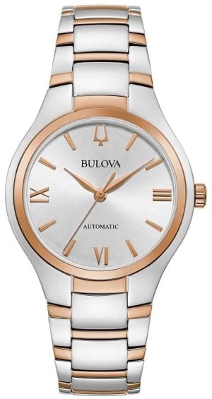 Bulova Damklocka 98L313 Sutton Silverfärgad/Roséguldstonat stål