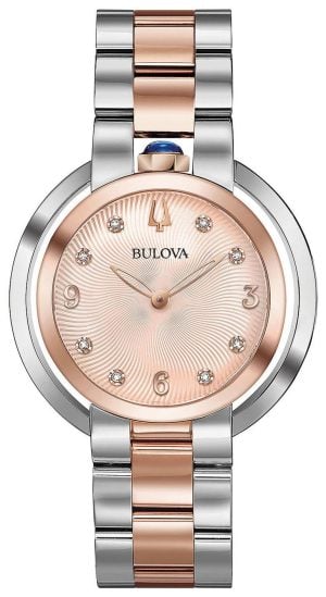 Bulova Damklocka 98P174 Roséguldstonad/Roséguldstonat stål Ø35 mm