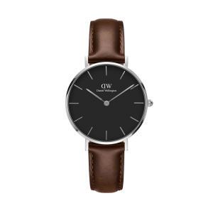 Silver 32mm Watch Petite Bristol Black