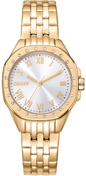 DKNY Damklocka DK1L013M0065 Brooklyn Mini Silverfärgad/Guldtonat