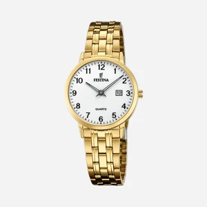 Festina F20514/1 Classic - damklocka, stål/guldton, 30mm