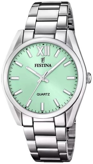 Festina Damklocka F20622-7 Classic Grön/Stål Ø36.8 mm