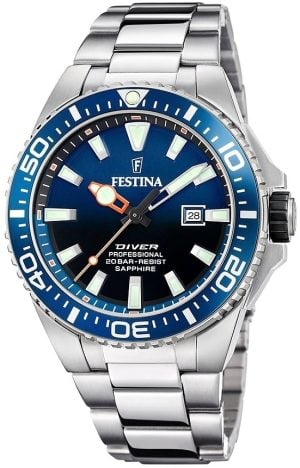 Festina Herrklocka F20663-1 Diver Blå/Stål Ø46 mm