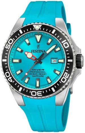 Festina Herrklocka F20664-5 Diver Blå/Gummi Ø45.7 mm
