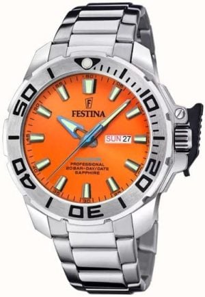 Festina Herrklocka F20665-5 The Original Orange/Stål Ø46.3 mm