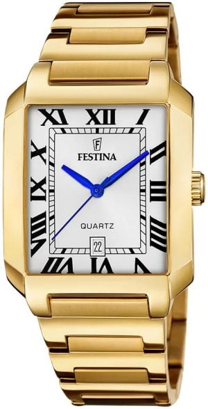 Festina Herrklocka F20678-1 Classic Silverfärgad/Gulguldtonat stål