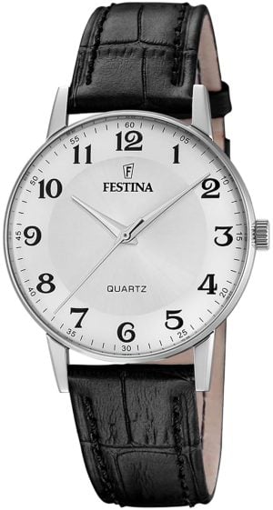 Festina Herrklocka F20690-1 Classic Vit/Läder Ø36 mm