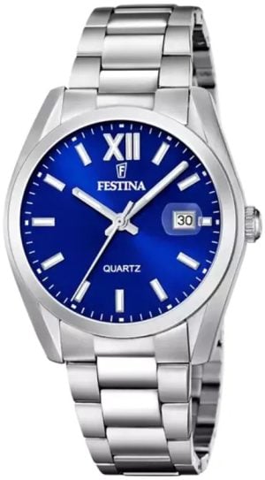 Festina Herrklocka F20707-4 Classic Blå/Stål Ø40 mm