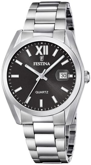 Festina Herrklocka F20707-6 Classic Svart/Stål Ø40 mm
