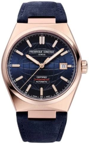Frederique Constant Herrklocka FC-303N3NH4 Highlife Blå/Läder Ø39