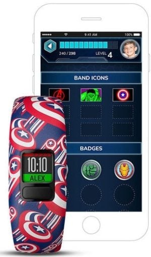 Garmin 010-01909-12 Vívofit jr.2 Captain America Gummi 11x11 mm