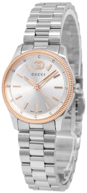 Gucci Damklocka YA1265070 G-Timeless Silverfärgad/Stål Ø29 mm