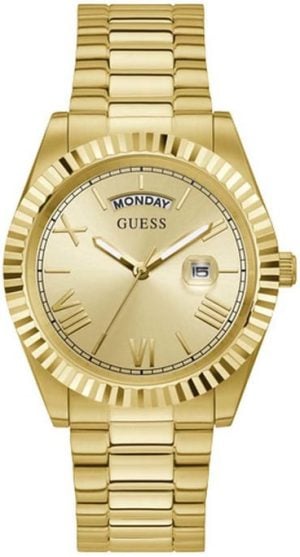 Guess Herrklocka GW0265G2 Connoisseur Guld/Gulguldtonat stål Ø42 mm