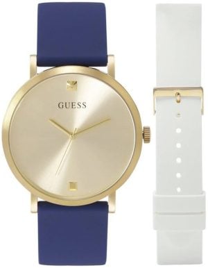 Guess Herrklocka GW0350G1 Supernova Guld/Gummi Ø44 mm