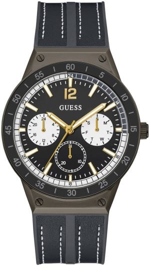 Guess Herrklocka GW0416G3 Racer Svart/Gummi Ø44 mm