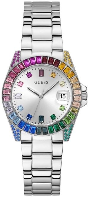 Guess Damklocka GW0475L4 Opaline Silverfärgad/Stål Ø34 mm