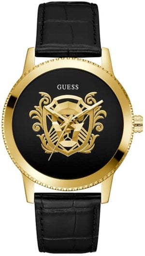 Guess Herrklocka GW0566G1 Monarch Svart/Läder Ø44 mm