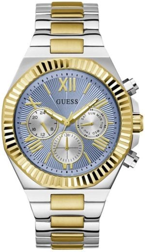 Guess Herrklocka GW0703G3 Equity Blå/Gulguldtonat stål Ø44 mm