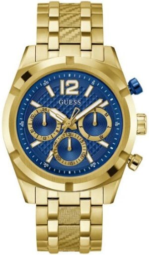 Guess Herrklocka GW0714G2 Resistance Blå/Gulguldtonat stål Ø44 mm