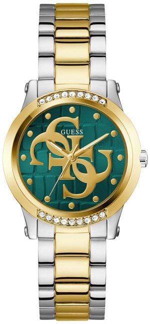 Guess Damklocka GW0861L4 Annette Grön/Gulguldtonat stål Ø36 mm