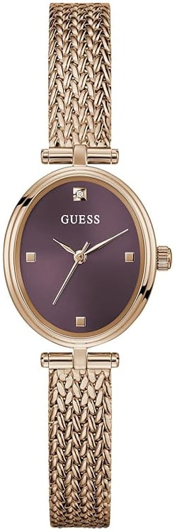 Guess Damklocka GW0935L3 Dress Lila/Roséguldstonat stål Ø24 mm