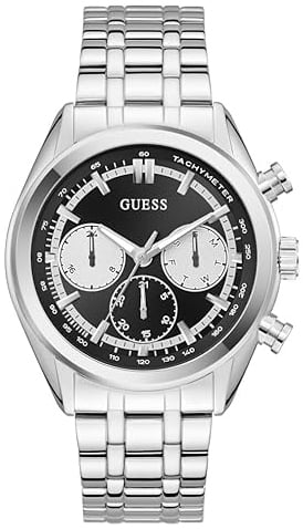 Guess Herrklocka GW0971G1 Multifunction Svart/Stål Ø44 mm