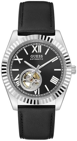 Guess Herrklocka GW0985G1 Dress Svart/Läder Ø42 mm