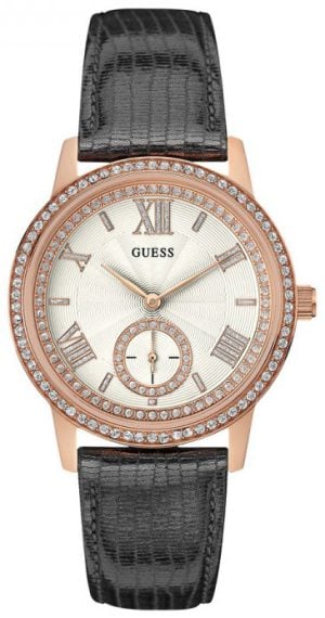 Guess Damklocka W0642L3 Gramercy Antikvit/Läder Ø39 mm