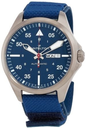 Hamilton Herrklocka H64655941 Khaki Aviation Pilot Blå/Textil Ø42 mm