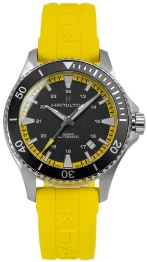 Hamilton Herrklocka H82395332 Khaki Navy Scuba Svart/Gummi Ø40 mm